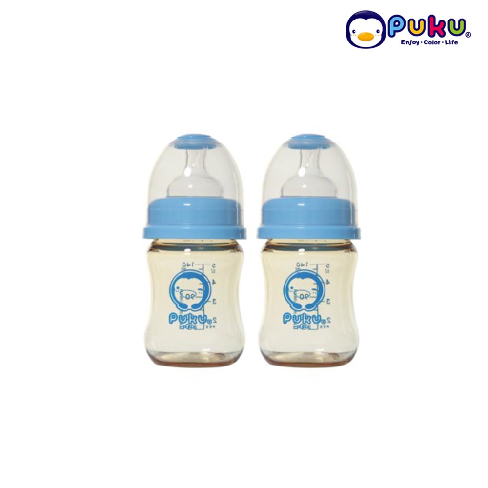 Puku PES Botol Susu 2Pcs/150 cc P11531 - Blue (Wide Neck)