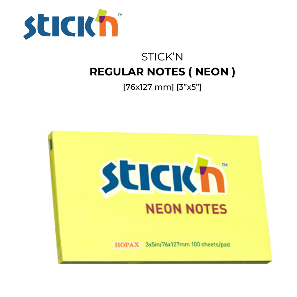 Stick'N 21135 Neon Yellow 3x5