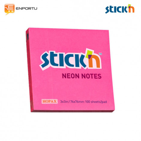 Stick'N 21165 Neon Magenta 3x3