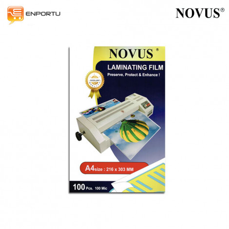 Novus Plastic Laminating A4 100 micron 220x308mm