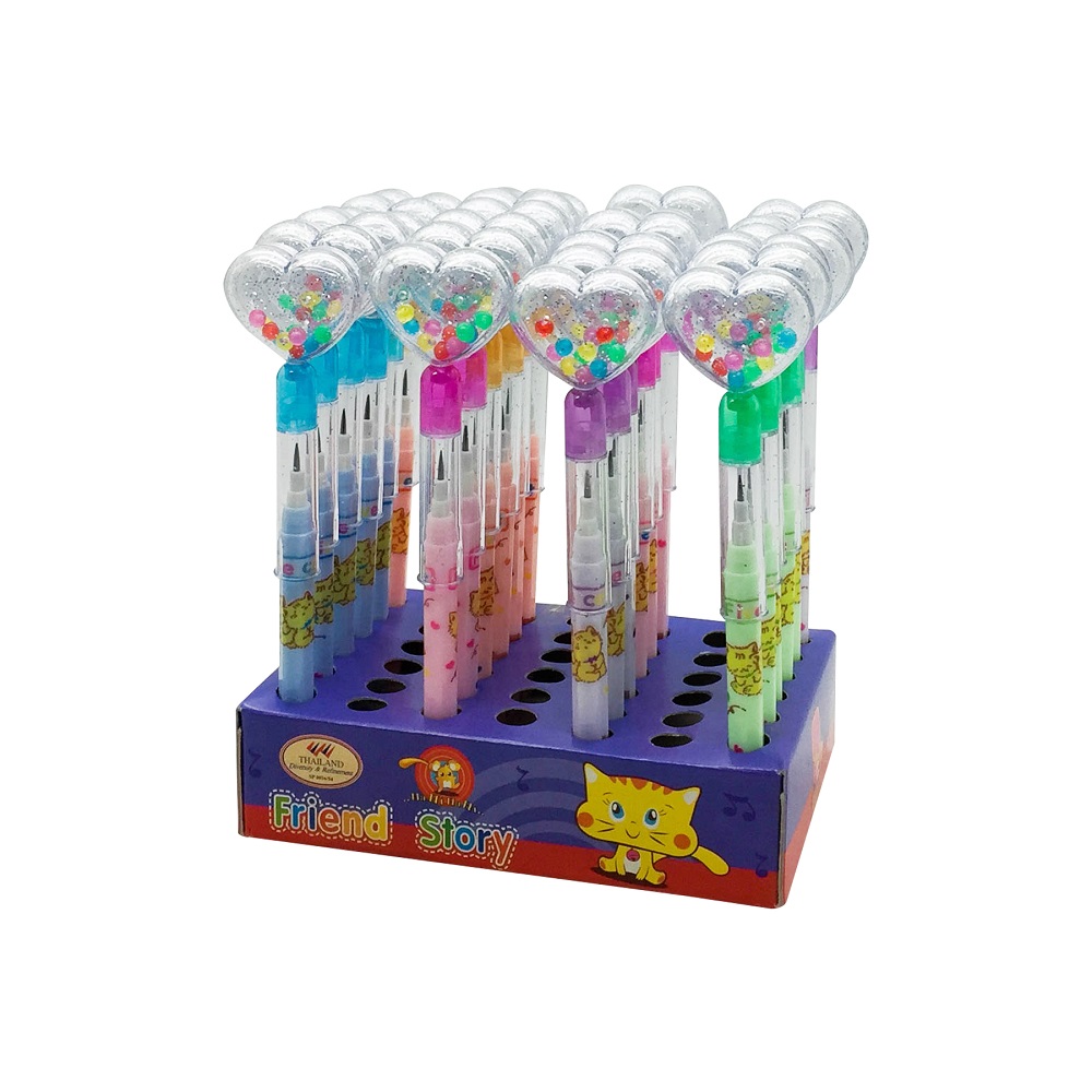 Bensia 06LM1/2-3 Hati Gliter Transparant Bola kecil (X24pc)