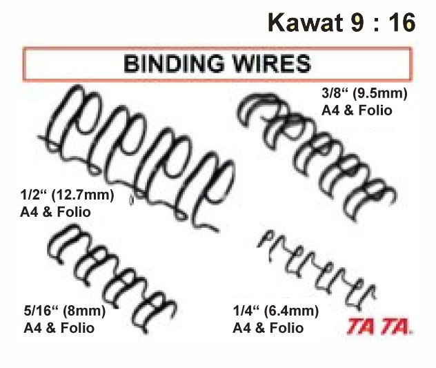Ta Ta A4 Hitam 3/8 inch=9,5 mm (X70pc)