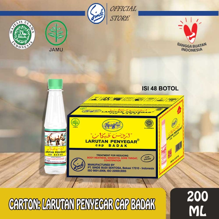 Larutan Penyegar Cap Badak 200ml (48 Botol)