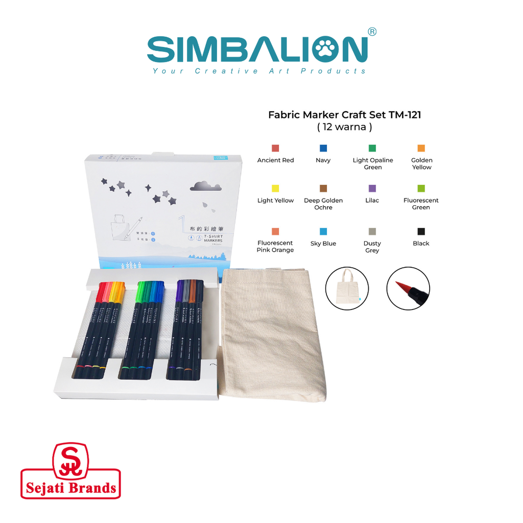 Simbalion Fabric Markers Craft Set TM-121