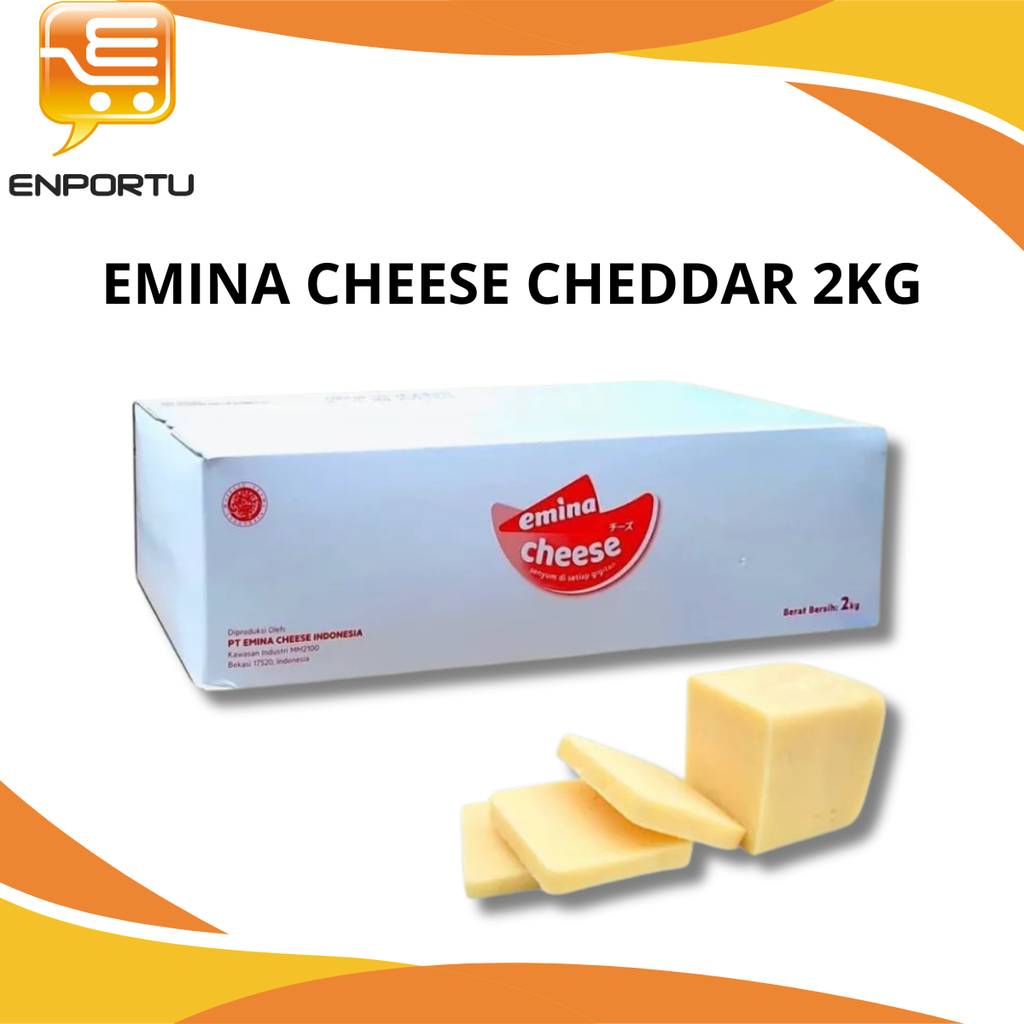 Emina Cheese Shred Cheddar Block 2kg