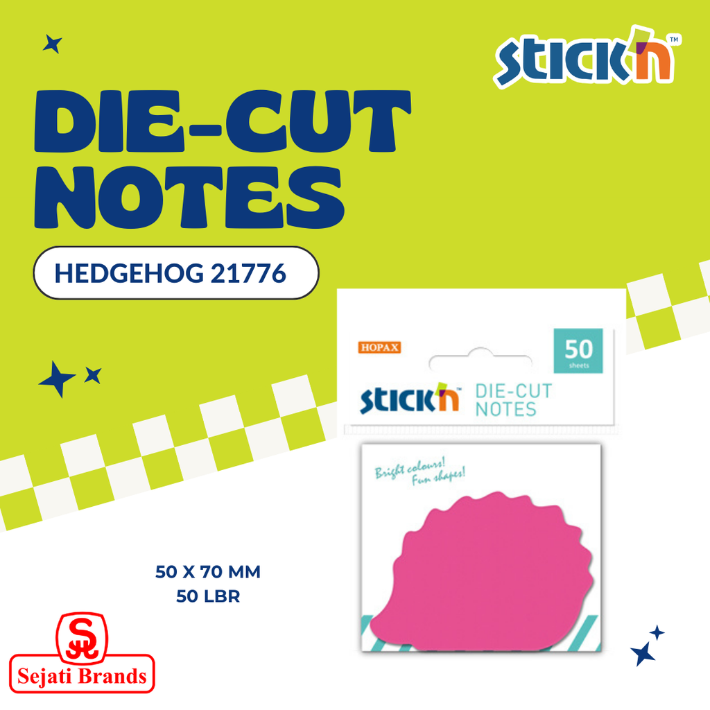 Stick'N 21776 Neon Diecut Hedgehog