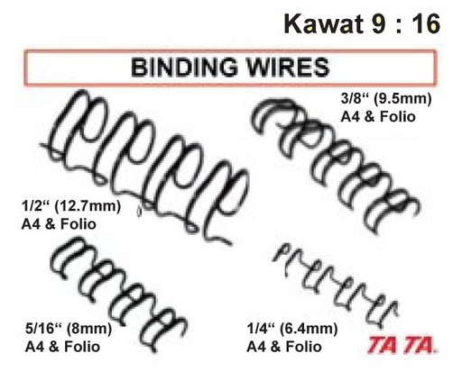 [1002113564271] Ta Ta A4 Hitam 3/8 inch=9,5 mm (X70pc)