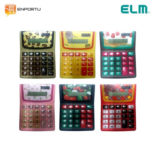 [4970070678361] ELM Calculator Fancy 12 digit 6 motif