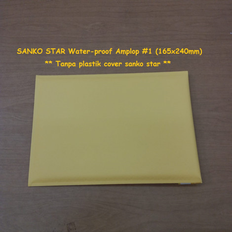 [1002113564372] Sanko Star Waterproof Envelope #1 165x240mm (Tanpa Plastik)