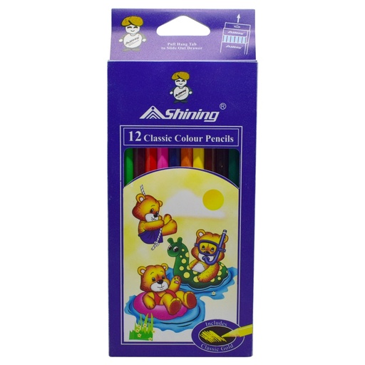 [8998870882235] Shining Pencil Warna Panjang 12W Biru