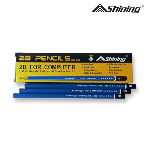[6902016188687] Shining Pencil 2B No.488 Biru (X1pc)