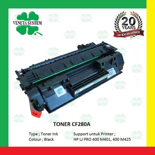 [8012523082264] Veneta Toner CF280A - Black