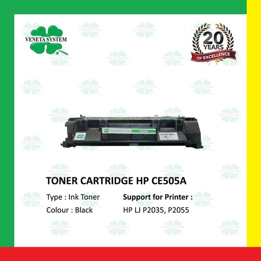 [8012523082267] Veneta Toner CE505A - Black