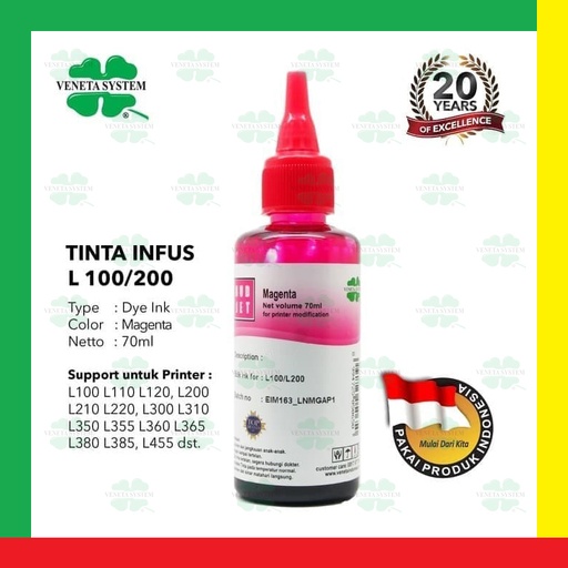 Veneta Tinta Ciss Epson Seri L 70ml