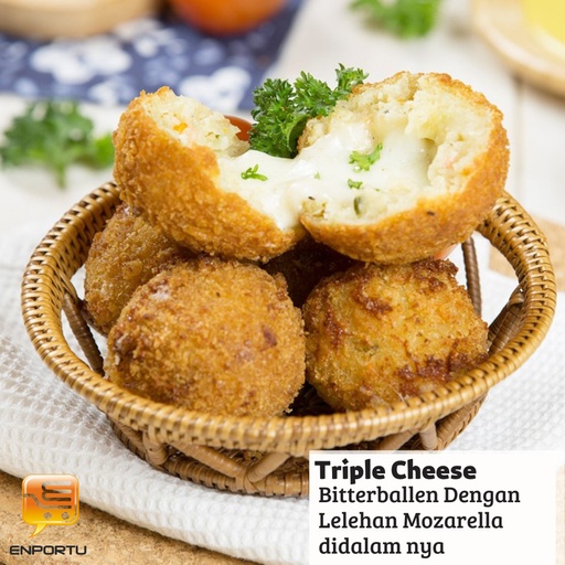 [8052601092274] Triple cheese Bitterballen Isi Mozarella (isi 9 pc) - Frozen Food