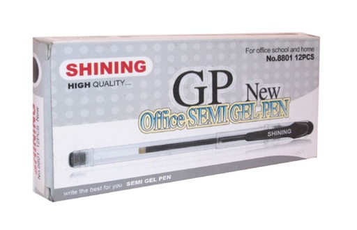 [1002113564023-02] Shining Ballpoint 8801 Hitam (X12pc)