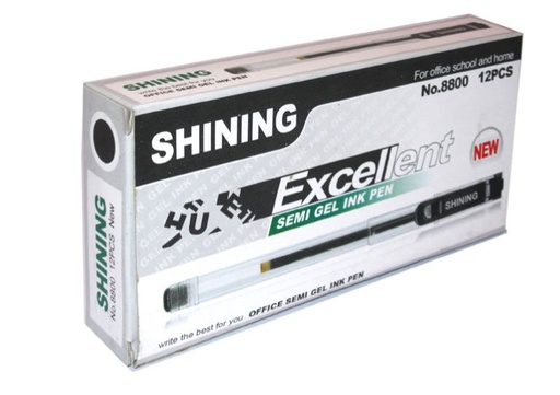[1002113564022-02] Shining Ballpoint 8800 Hitam (X12pc)