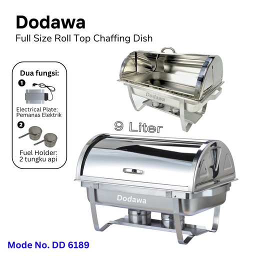 [8023221112362] Dodawa Roll Top Chaffing Dish DD 6189
