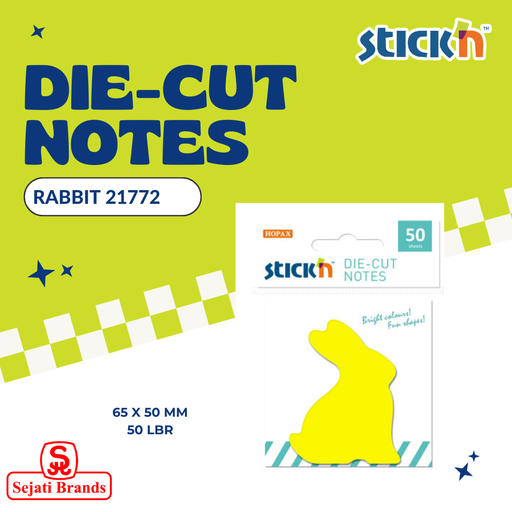 [4712759217726] Stick'N 21772 Neon Diecut Rabbit