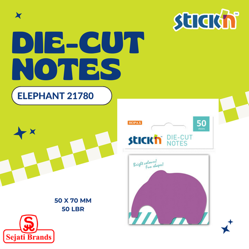 [4712759217801] Stick'N 21780 Neon Diecut Elephant