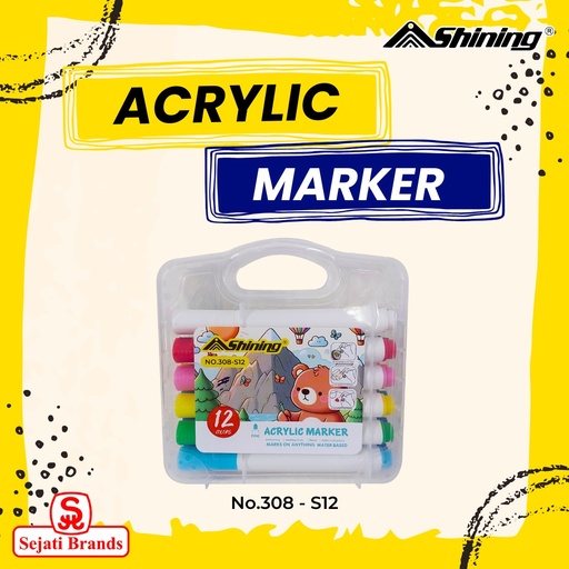 [8998870882308] Shining Spidol Acrylic 308-S12