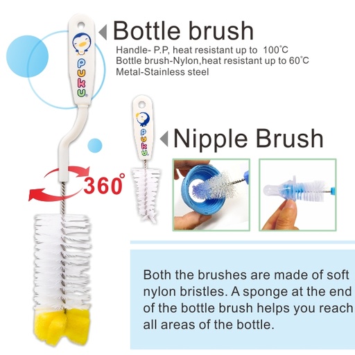 [4712879104005-18] Puku Sikat Botol Brush 10400 Nylon