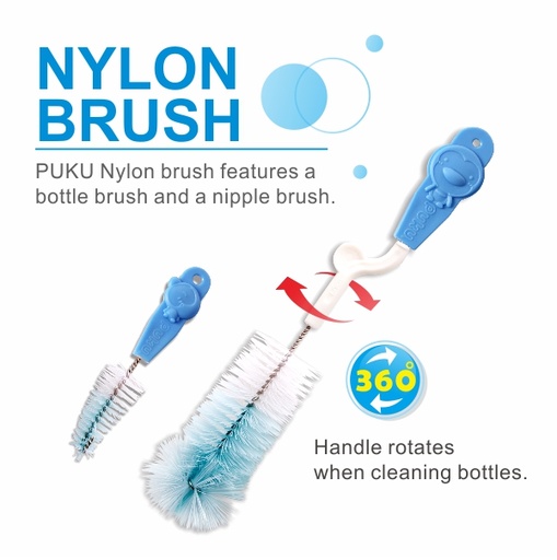 Puku Bottle &Nipple Brush (Nylon) 10408