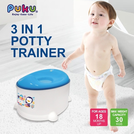 [4712879174060-06] Puku Baby Potty (3in1)18mth 17406