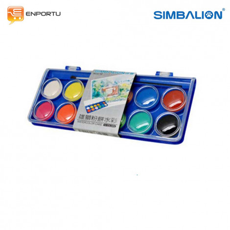 [4710609560213] Simbalion Water Color Cake WCC 12 Warna