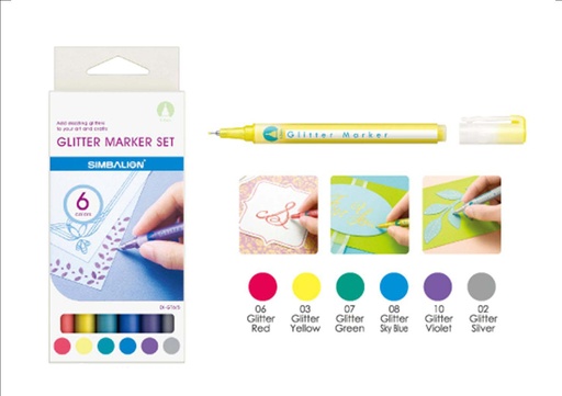 [4710609874730] Simbalion Glitter Set 0.5mm DI-GT6/S (Set-6pc)