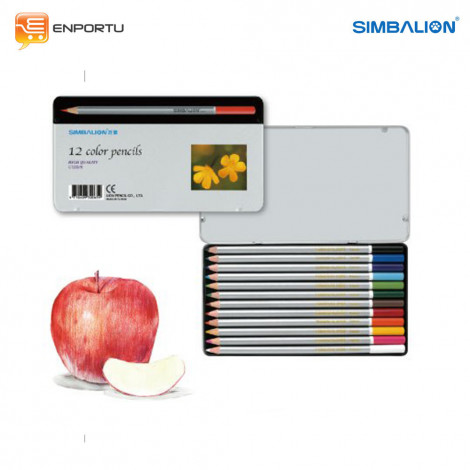 [4710609300659] Simbalion Color Pencil Metal Box C1200/8