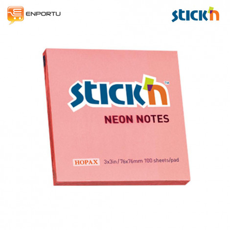 [4712759211663] Stick'N 21166 Neon Pink 3x3