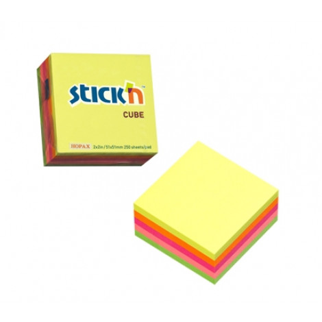 [4712759212035] Stick'N 21203 Neon Rainbow Cube 2x2