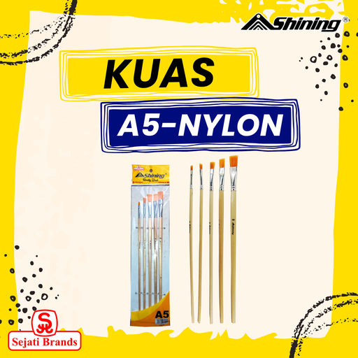 [2208840051000] Shining Kuas Gambar A5 (5pc) Nylon