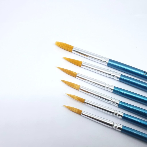 [2208840051017] Shining Kuas Gambar A6 (6pc) Nylon lancip