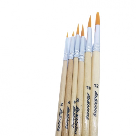 [2208840052366] Shining Paint brush set 251-A (set 6) no. 2,4,6,8,10,12