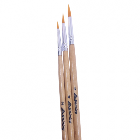 [2208840052281] Shining Paint brush set 251-A (set 3) no. 2,4,6