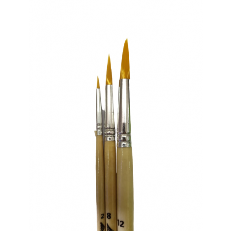 [2208840052298] Shining Paint brush set 251-A (set 3) no. 2,8,12