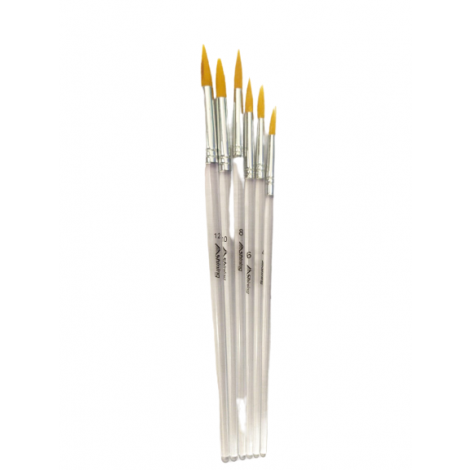 [2208840052410] Shining Paint brush set 251-C (set 6) no. 2,4,6,8,10,12
