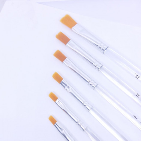 [2208840052427] Shining Paint brush set 251-D (set 6) no. 2,4,6,8,10,12