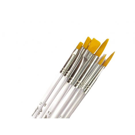 [2208840052434] Shining Paint brush set 251-E (set 6) no. 2,8,12 2,8,12
