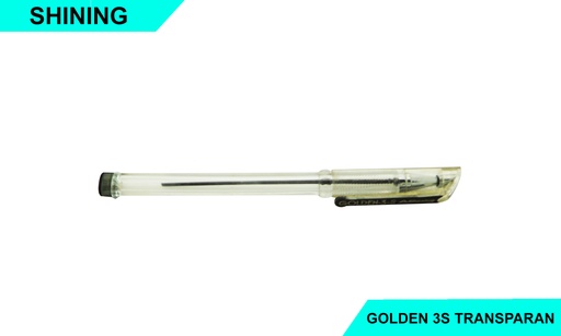 [1002113564028] Shining GOLDEN 3S Transp. Hitam (X1pc)