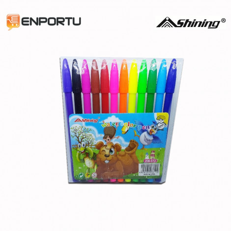 [6948160438124] Shining Spidol 12 Warna Water Color Pen (208-S12)