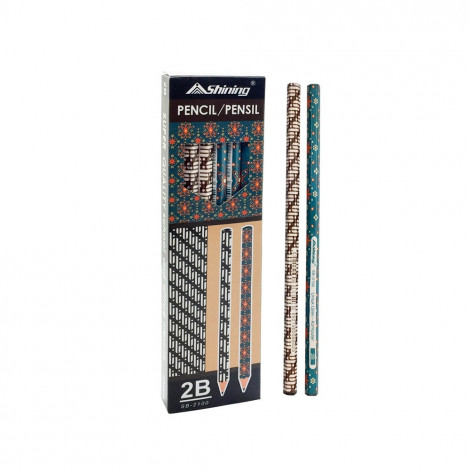 [6921960388523] Shining Pencil 2B SB-2100 Batik (x12pc)