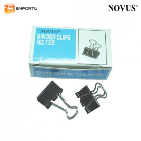 [6935044180163] Novus Binder Clip 105 (9/16"=15mm)